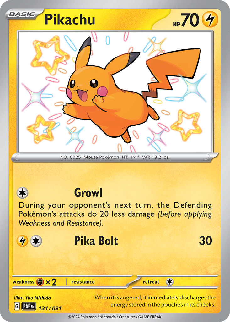 Pikachu Shiny - 131/091 - SV: Paldean Fates