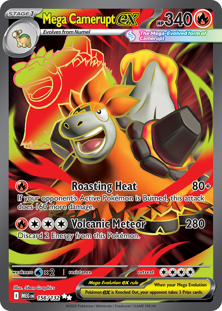 Mega Camerupt ex - 156/132 - ME01: Mega Evolution