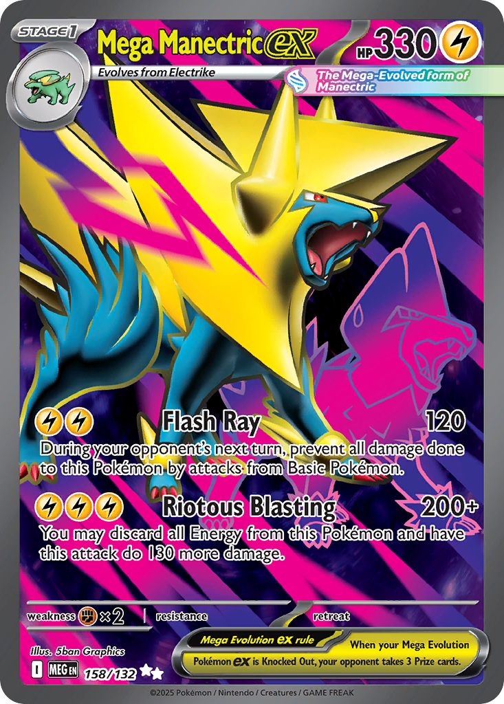 Mega Manectric ex - 158/132 - ME01: Mega Evolution