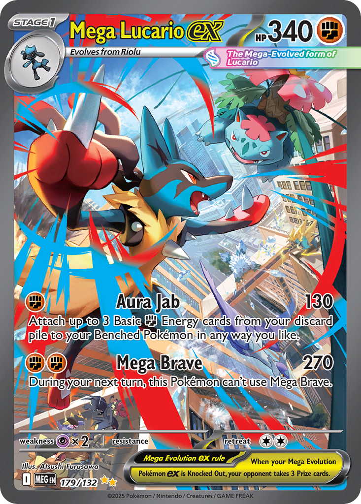 Mega Lucario ex SIR - 179/132 - ME01: Mega Evolution