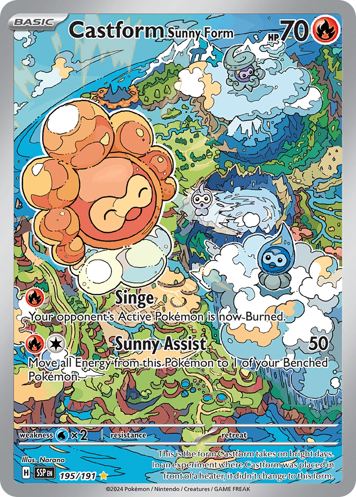 Castform Sunny Form - 195/191 - SV08: Surging Sparks