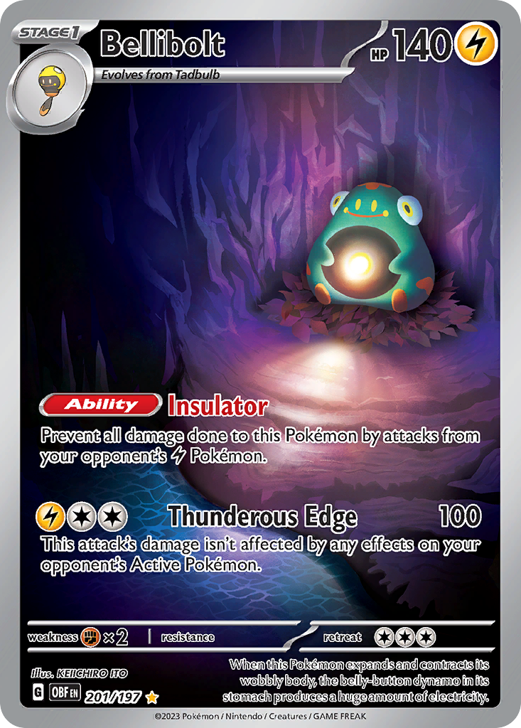 Bellibolt - 201/197 - SV03: Obsidian Flames
