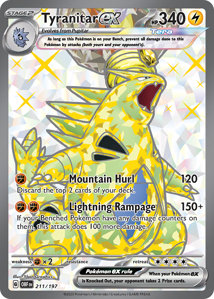 Tyranitar ex - 211/197 - SV03: Obsidian Flames
