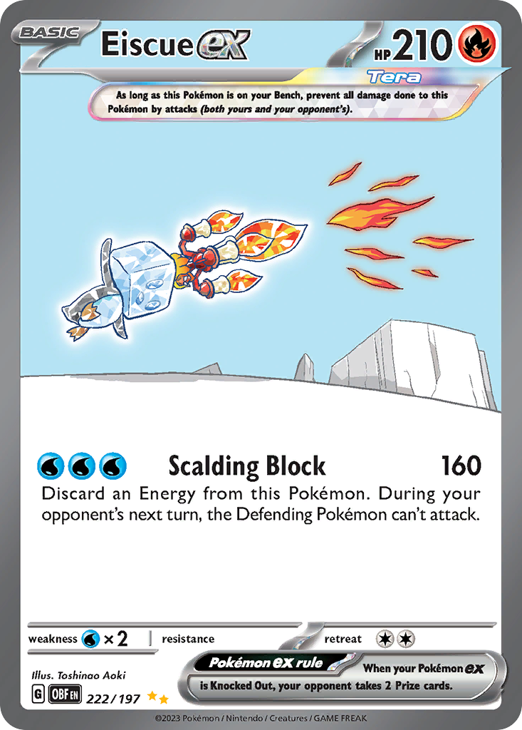 Eiscue ex - 222/197 - SV03: Obsidian Flames
