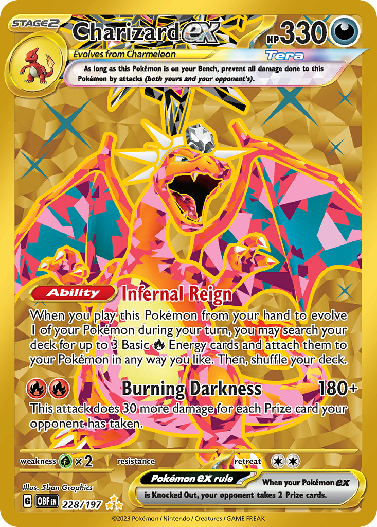 Charizard ex SV03 228 - 228/197 - SV03: Obsidian Flames