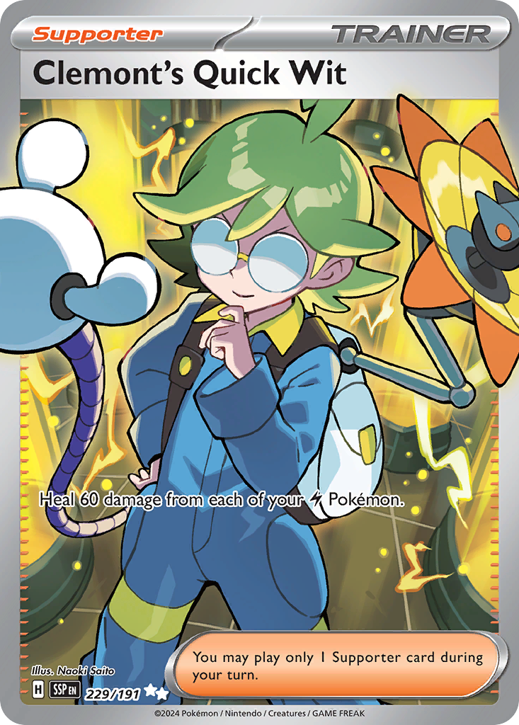Clemont's Quick Wit - 229/191 - SV08: Surging Sparks