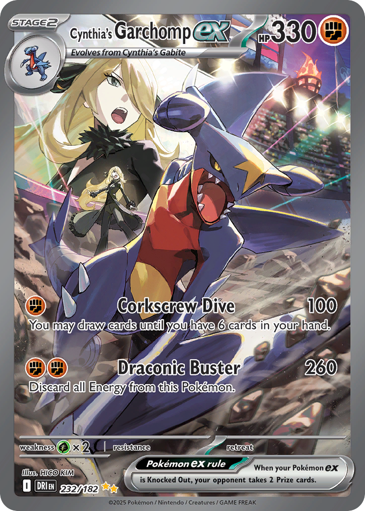 Cynthia's Garchomp ex SIR - 232/182 - SV10: Destined Rivals