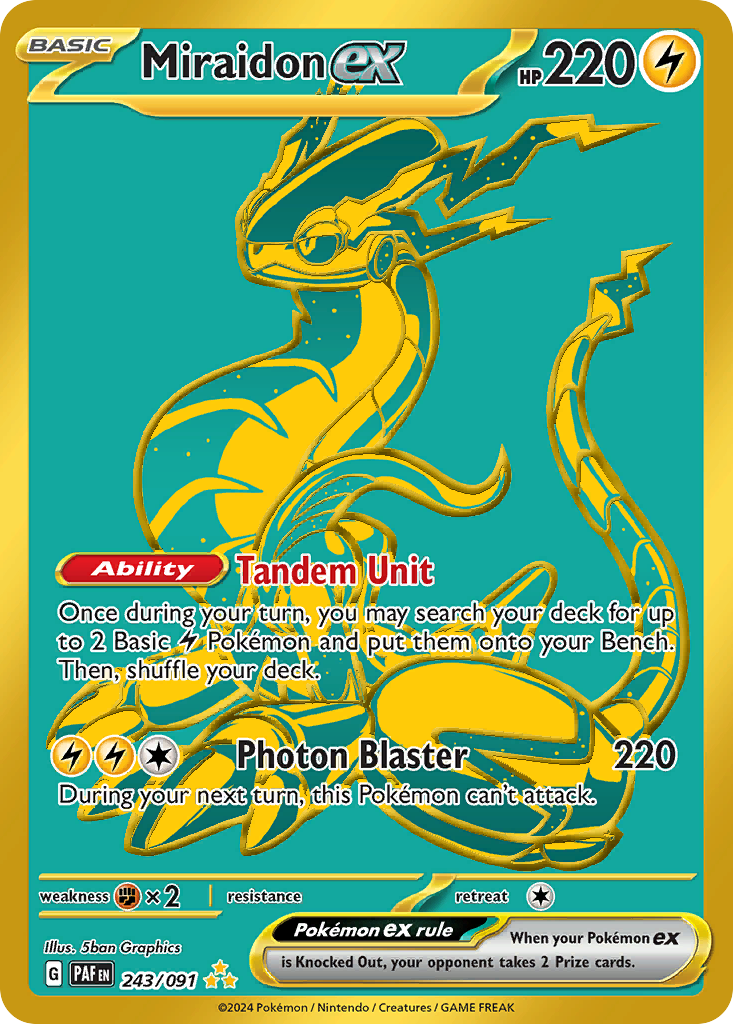 Miraidon ex Paldean Fates - 243/091 - SV: Paldean Fates
