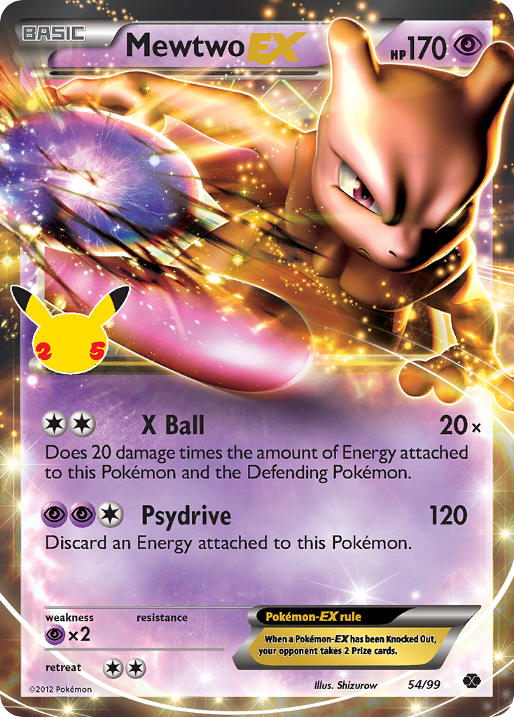 Mewtwo EX Celebrations - 54/99 - Celebrations: Classic Collection