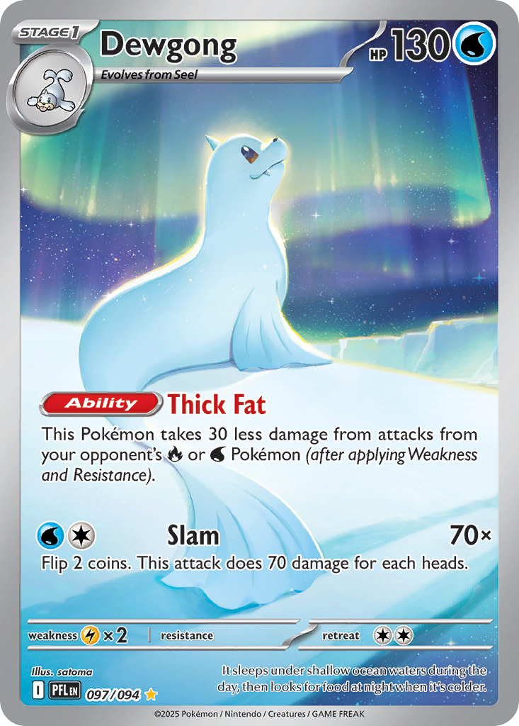 Dewgong - 097/094 - ME02: Phantasmal Flames